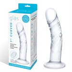 Стеклянный фаллоимитатор из стекла 7’’ Curved Realistic Glass Dildo With Veins - 15,9 см. 371848 - фото 35664