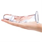 Стеклянный фаллоимитатор из стекла 7’’ Curved Realistic Glass Dildo With Veins - 15,9 см. - фото 1441055