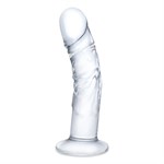 Стеклянный фаллоимитатор из стекла 7’’ Curved Realistic Glass Dildo With Veins - 15,9 см. 371848 - фото 128988