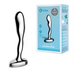 Стальной стимулятор простаты Stainless Steel Prostate Plug - 11,5 см. - фото 1441104