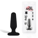 Черный анальный плаг из силикона Seamless Silicone Butt Plug - 7,5 см. 372045 - фото 33926