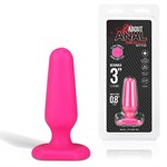 Розовый анальный плаг из силикона Seamless Silicone Butt Plug - 7,5 см. 372046 - фото 53757