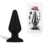 Черный плаг из силикона Seamless Silicone Butt Plug - 15 см. 372047 - фото 33929