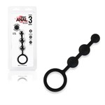 Черные силиконовые анальные бусы Silicone Anal Beads - 14 см. 372218 - фото 31152