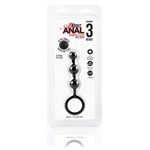 Черные силиконовые анальные бусы Silicone Anal Beads - 14 см. - фото 1441126