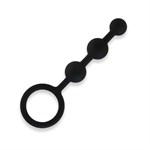 Черные силиконовые анальные бусы Silicone Anal Beads - 14 см. 372218 - фото 42454