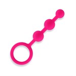 Розовые силиконовые анальные бусы Silicone Anal Beads - 14 см. 372219 - фото 777417