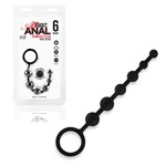 Черные силиконовые анальные бусы Silicone Anal Beads - 21 см. 372220 - фото 31158