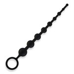 Черные силиконовые анальные бусы Silicone Anal Beads - 30 см. 372221 - фото 42463