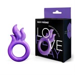 Фиолетовое эрекционное кольцо с язычками пламени - фото 1429412