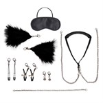 Большой эротический набор из 12 предметов Interchangeable Collar   Nipple Clips Set - фото 1441136