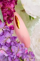 Розовый вакуумный стимулятор Lily - фото 1431885