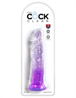Фиолетовый фаллоимитатор на присоске 8’’ Cock - 21,8 см. - фото 1429905