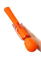 Оранжевый вибромассажер Vim Vibrating Wand - 31,3 см. - фото 1434916