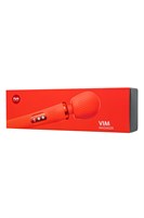 Оранжевый вибромассажер Vim Vibrating Wand - 31,3 см. - фото 1434920