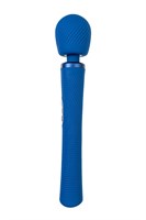 Синий вибромассажер Vim Vibrating Wand - 31,3 см. - фото 1434928