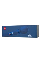 Синий вибромассажер Vim Vibrating Wand - 31,3 см. - фото 1434930