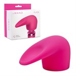 Розовая насадка на wand-вибратор для имитации орального секса Flick 373494