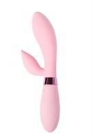 Нежно-розовый вибратор-кролик с независимыми моторчиками Indeep Malena - 21,5 см. - фото 1431906