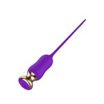 Фиолетовый тонкий стимулятор Nipple Vibrator - 23 см. - фото 1435920