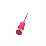 Розовый тонкий стимулятор Nipple Vibrator - 23 см. - фото 1435924