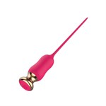 Розовый тонкий стимулятор Nipple Vibrator - 23 см. - фото 1435927