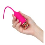 Розовый тонкий стимулятор Nipple Vibrator - 23 см. - фото 1435929