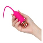 Розовый тонкий стимулятор Nipple Vibrator - 23 см. 373742 - фото 63315