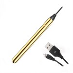 Золотистая подвеска-вибратор Genie Flirting Pen 373743
