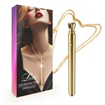 Золотистая подвеска-вибратор Genie Flirting Pen 373743 - фото 853457