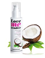 Съедобное согревающее массажное масло Love Me Tender Cocos с ароматом кокоса - 100 мл. - фото 1432028
