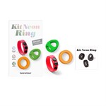 Набор из 3 разноцветных эрекционных колец Kit Neon Ring - фото 1435641