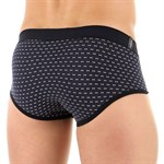 Темно-синие брифы с принтом в виде бантов 374196