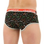 Черные трусы-брифы с принтом в виде динозавров 374234