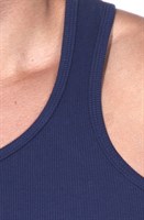 Темно-синяя мужская майка из хлопкового полотна 374889 Темно-синяя мужская майка из хлопкового полотна 374889