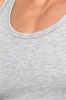 Серая меланжевая хлопковая майка-борцовка 374898 Серая меланжевая хлопковая майка-борцовка 374898