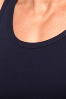 Темно-синяя хлопковая майка-борцовка 374902