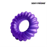 Фиолетовое фигурное эрекционное кольцо - фото 1433193