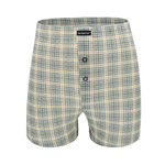 Хлопковые клетчатые трусы-боксеры с пуговками 375623