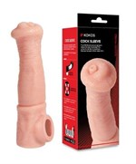 Телесная фантазийная насадка на член Cock Sleeve Size L - фото 1437302