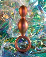 Коричневый анальный стимулятор Duo Loop Copper Anal Plug - 13,3 см. 376371 - фото 63778