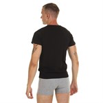 Мужская хлопковая футболка с V-образным вырезом 376556