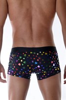 Мужские трусы-боксеры с разноцветными блестящими сердцами 377737
