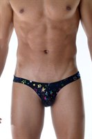 Сексуальные мужские трусы-слипы с разноцветными звездами - фото 1432882