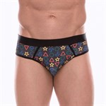 Темно-серые мужские трусы-джоки с принтом в виде цветных значков 378144 - фото 871949 Темно-серые мужские трусы-джоки с принтом в виде цветных значков 378144 - фото 871949