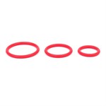 Набор из 3 красных эрекционных колец «Оки-Чпоки» - фото 1434483