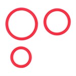 Набор из 3 красных эрекционных колец «Оки-Чпоки» - фото 1434480