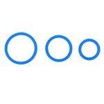 Набор из 3 синих эрекционных колец «Оки-Чпоки» - фото 1434486