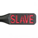 Черная гладкая шлепалка SLAVE - 38 см. - фото 1434618