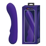Фиолетовый изогнутый вибратор Matt - 19 см. - фото 1437072